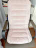 skingcond辦公室加熱坐墊椅墊靠背一體電熱坐墊冬季久坐女性USB插電發(fā)熱 灰粉【不加熱可拆卸水洗】 曬單實(shí)拍圖