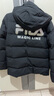 斐樂(lè )（FILA） 羽絨服男裝冬季保暖連帽運動(dòng)休閑長(cháng)袖加厚外套開(kāi)衫男裝上衣 正黑色-BK L 175/96A 曬單實(shí)拍圖