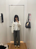 優(yōu)衣庫女裝可機洗紐花針織長(cháng)褲/休閑褲478848 06 鉛灰色 M /160/84 曬單實(shí)拍圖