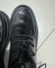 百麗通勤商務(wù)皮鞋2025男牛皮褶皺增高休閑鞋A1373AM4 黑色2  41 曬單實(shí)拍圖