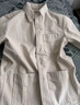 馬登工裝 法式三袋夾克燈芯絨撞色拼接外套重磅純棉白牛翻領(lǐng)上衣男秋 米白色 L 曬單實(shí)拍圖