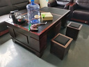 悅風(fēng)現代中式商務(wù)辦公會(huì )客沙發(fā)茶幾組合家用客廳巖板功夫茶臺茶桌 胡桃色-【送全套精美茶具】 120*65*55厘米【長(cháng)*寬*高】 曬單實(shí)拍圖