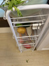全品屋廚房置物架落地小推車(chē)蔬菜多層可移動(dòng)零食架子收納架儲物架子白肆 曬單實(shí)拍圖