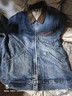馬登工裝美式復古牛仔底特律夾克男vintage水洗做舊秋季短款男士外套 水洗藍 XL 曬單實(shí)拍圖