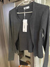 森馬針織開(kāi)衫女短款緊身顯瘦正肩氣質(zhì)秋季溫柔系純色圓領(lǐng)上衣百搭 黑灰色調00392 M 曬單實(shí)拍圖