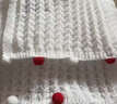 暢印紅色百搭針織毛球圍巾新款可愛(ài)情侶冬季圣誕節純色學(xué)生保暖圍脖 白色 曬單實(shí)拍圖