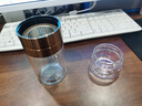 GERTHRON德國品牌玻璃杯泡茶杯茶水分離高端杯男過(guò)濾獨立茶倉雙層男士水杯 香檳金300ml 帶杯套杯刷 曬單實(shí)拍圖