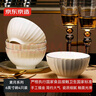 京東京造 碗盤(pán)餐具整套 喬遷之喜陶瓷家用陶瓷湯碗 素月 面碗6英寸*4 曬單實(shí)拍圖