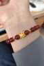 周大生黃金鑲玉手串女玉髓手鏈足金轉運珠七夕禮物送女友媽媽 曬單實(shí)拍圖