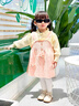 G.DUCKKIDS女童毛衣連衣裙2025新款寶寶蝴蝶結假兩件針織公主裙秋冬女寶韓版 粉色蝴蝶結裙子 90 cm 曬單實(shí)拍圖