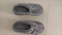棉拖鞋男秋冬保暖防滑可愛(ài)毛絨情侶居家月子鞋 灰色【兔毛菱格】 42-43 曬單實(shí)拍圖