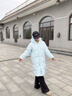 安踏面包羽絨丨戶(hù)外中長(cháng)連帽羽絨女冬季新款加厚保暖外套時(shí)尚棉服大衣 冰凍藍-3 S (充絨量196) 曬單實(shí)拍圖