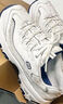 斯凱奇（Skechers）女鞋秋冬小白熊休閑鞋子厚底增高百搭運動(dòng)軟底老爹鞋99999863 白色/海軍藍色/WNV 36.5 曬單實(shí)拍圖