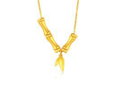 兆亮黃金吊墜女竹節(jié)轉(zhuǎn)運(yùn)珠足金項(xiàng)鏈掛墜金墜子送女友生日禮物 0.85-0.9克 曬單實(shí)拍圖