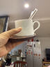 唐豐玲瓏瓷茶杯咖啡杯蝶帶勺羊脂玉白瓷馬克杯辦公室下午茶泡茶杯子 玲瓏瓷馬克杯-蝴蝶 曬單實(shí)拍圖
