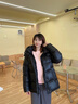 波司登（BOSIDENG）25新款泡芙羽絨服女款短款脫卸帽90絨零壓輕盈運(yùn)動(dòng)外套B250243116 【明星同款色】幻夜黑-自然光8633 S 160/84A 體重約110-130斤 曬單實(shí)拍圖