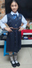 國慶節演出服小學(xué)生主持人服裝男童演講比賽大合唱演講服兒童演出服中朗誦合唱服女童朗誦表演02 女童套裝（襯衣+連衣裙+領(lǐng)花+徽 170cm 曬單實(shí)拍圖