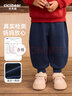 齊齊熊[420G一體絨針織褲]寶寶加絨褲子加厚冬季男童運動(dòng)褲休閑褲 曬單實(shí)拍圖