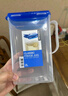 樂(lè )扣樂(lè )扣（LOCK&LOCK） 冷水壺塑料家用大號涼水壺涼白開(kāi)泡水果汁飲料壺扎壺帶把手 藍色-2L 曬單實(shí)拍圖