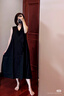 無(wú)印良品（MUJI）女式 棉 漢麻 無(wú)袖連衣裙女裝裙子夏季 連身裙長(cháng)裙 BCD91C5S 黑色 L （165/88A） 曬單實(shí)拍圖