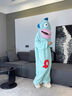 丑魚(yú)睡衣加厚連帽大碼搞怪連體睡衣女男秋冬季加厚保暖情侶家居服 丑魚(yú)連體衣+帶鞋子 XL 170-182cm（高品質(zhì)） 曬單實(shí)拍圖