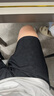準者跑步運動(dòng)短褲男夏季籃球褲寬松透氣休閑褲速干健身美式褲子 504純正黑 【后腰單口袋】 XL 曬單實(shí)拍圖