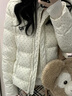 ELEVEN SLEEP波點(diǎn)棉服女秋冬韓系寬松慵懶面包服棉襖外套長(cháng)袖上衣 白色 M 曬單實(shí)拍圖