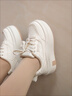 達芙妮時(shí)尚真皮厚底小白鞋女2025秋季爆款增高百搭韓版學(xué)生板鞋休閑女鞋 米杏色 【單品熱銷(xiāo)-增高顯瘦】 40 曬單實(shí)拍圖