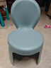禧天龍 家用塑料福娃椅  石青色 耐磨穩固兒童凳椅子  安全加厚靠背凳 曬單實(shí)拍圖