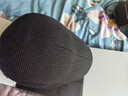 紅蜻蜓中老年人帽子男秋冬季防寒保暖鴨舌帽爸爸爺爺老人防風(fēng)護耳前進(jìn)帽 時(shí)尚加絨護耳-深灰 均碼 帽圍可調（56-60CM） 曬單實(shí)拍圖