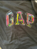 GAP男女裝2025秋季新款logo涂鴉印花純棉寬松長(cháng)袖T恤上衣787426 黑色 M (170/92A) 亞洲尺碼 曬單實(shí)拍圖
