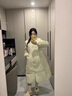苒祺祺孕婦外套秋冬2025新款長(cháng)款孕晚期媽媽棉服寬松遮肚子棉襖冬季加厚 米白色 L 曬單實(shí)拍圖