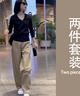 妍莉芬（yanlifen）休閑褲女秋季女裝穿搭衣服整套2025年新款小個(gè)子減齡時(shí)尚兩件套裝 兩件套裝 L 【建議105-125斤】 曬單實(shí)拍圖