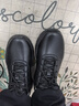 斯凱奇（Skechers）男士運動(dòng)皮鞋軟底足弓支撐運動(dòng)鞋系帶紳士商務(wù)鞋 BLK黑色 41.5 曬單實(shí)拍圖