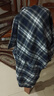 SWAMP AREA復古格子襯衫男春夏寬松休閑港風(fēng)長(cháng)袖襯衣外套CS006藏青2XL 曬單實(shí)拍圖
