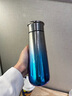 鈦合金保溫杯高顏值水杯子燜茶泡茶杯超輕雙層純鈦漸變鈦水杯男女 漸變藍 320ml 雙層純鈦 禮盒裝 曬單實(shí)拍圖