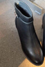 百麗（Belle）簡(jiǎn)約羊皮優(yōu)雅時(shí)裝靴女2025冬新商場(chǎng)同款粗跟氣質(zhì)短靴E8K1DDD5 黑色-皮面-絨里 37 曬單實(shí)拍圖