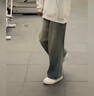 衣然呈品牛仔褲男秋季新款美式復古貓須紋微喇彎刀顯瘦直筒寬松闊腿褲子男 藍色 L 【建議100-120斤】 曬單實(shí)拍圖