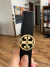 Tory Burch 湯麗柏琦 MILLER金屬皮帶腰帶TB 138935 黑色/金色 001 XS  (850mmx25mm) 曬單實(shí)拍圖