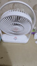 幾素 風(fēng)寶電風(fēng)扇桌面辦公室臺式學(xué)生宿舍床頭睡眠扇usb風(fēng)扇教室小型消音臺扇無(wú)線(xiàn)便攜戶(hù)外露營(yíng)小電扇 白色【4000毫安】大扇面+超輕音 曬單實(shí)拍圖