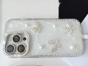 秒揚 適用蘋(píng)果17promax手機殼iphone16新款水鉆鏡頭膜15pro珍珠蝴蝶貝殼紋14防摔13相機按鍵全包高級 【純色蝴蝶】AI相機按鍵-珍珠水鉆-帶鏡頭膜 iPhone 14pro 曬單實(shí)拍圖