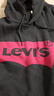 Levi's【特價(jià)來(lái)襲】李維斯情侶同款經(jīng)典寬松休閑logo套頭連帽衛衣 黑色 19622-0005 M 曬單實(shí)拍圖