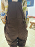 迷你巴拉男女童拒水防油污防風(fēng)冬新款背帶長(cháng)褲【三防羽絨褲】 深咖啡50904 110 曬單實(shí)拍圖