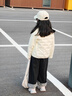 校服神器內膽內搭保暖羽絨服小學(xué)生初中生男女童高中生內膽棉服兒 米白色 120 曬單實(shí)拍圖
