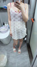 冰絲吊帶睡裙女夏季帶胸墊一體莫代爾涼感睡衣性感純欲風(fēng)美背短裙 A013172 L 建議100-120斤 曬單實(shí)拍圖