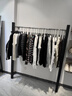 服裝店陳列架上墻壁掛式童裝掛衣架貨架女裝店鋪不銹鋼展示架 黑色 款式一長(cháng)300高160 曬單實(shí)拍圖