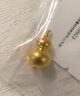 周大生黃金吊墜足金999葫蘆掛墜配頸繩古韻福祿吉祥福運送女友生日禮物 黃金葫蘆吊墜-【配頸繩,絨布袋包裝】 中版-5.02g 曬單實(shí)拍圖