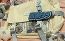 盛喜鳥(niǎo)大容量學(xué)院風(fēng)斜挎包日系二次元少女痛包休閑百搭學(xué)生上課單肩包女 米白藍帶子【怒氣小胖】 包 曬單實(shí)拍圖