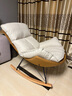 源氏木語(yǔ)布藝蝸牛椅北歐沙發(fā)椅現代簡(jiǎn)約客廳搖椅懶人休閑椅古銅黃 京倉款 曬單實(shí)拍圖