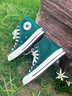 匡威（Converse）官方 1970S巴恩風穿搭運動帆布鞋叢林綠綠色168508C 綠/168508C 40 曬單實拍圖